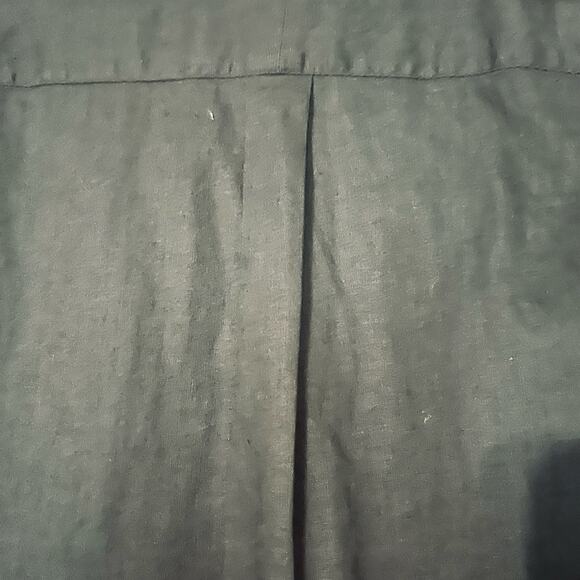 CHAPS Linen Blend Mens Mechanic Shirt NWT SZ XL Black Long Sleeve Office Resort - Picture 7 of 8